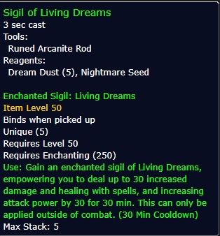 wow sod phase 3 Sigil of Living Dreams